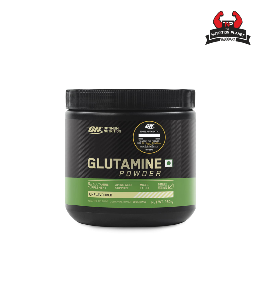  Optimum Nutrition L-Glutamine Powder, Amino Acid Support & Muscle Recovery, 5g Glutamine per serve, 250 Gram, 50 Serves 